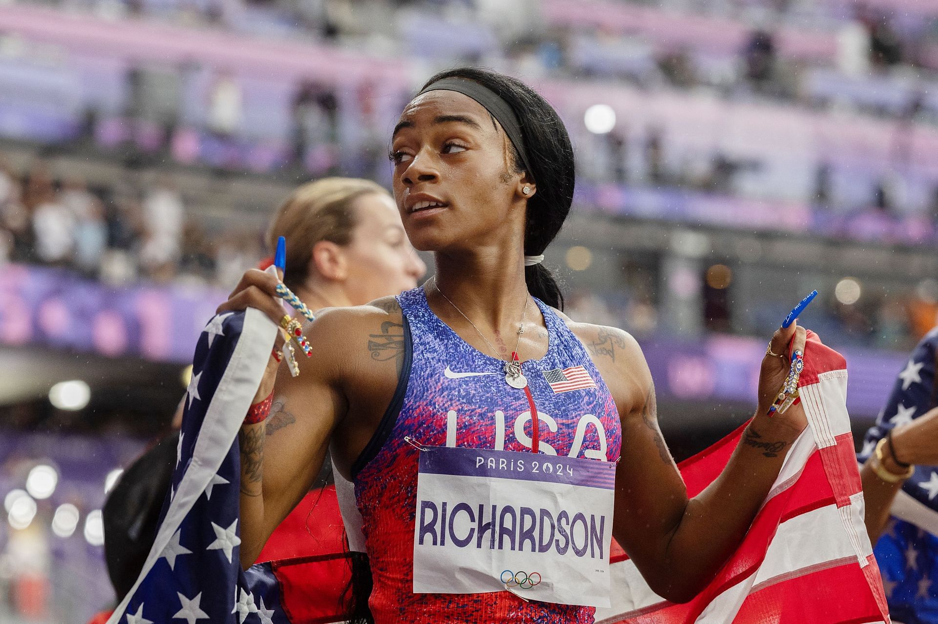 Sha'Carri Richardson competes in Athletics - Olympic Games Paris 2024: Day 14 - Source: Getty